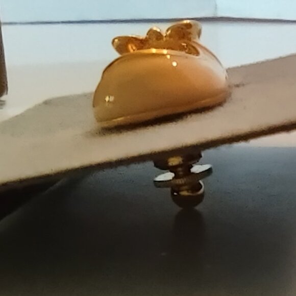 Vintage 90s Avon Signed Baby Girl Bootie Lapel Tac Pin Enamel Pink Rhinestone - Picture 3 of 5